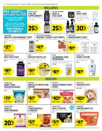 New Seasons Market weekly ad week 41 Page 4: MyBacon Meatless Mycelium Bacon €8,99, Strong Roots fries & hash browns