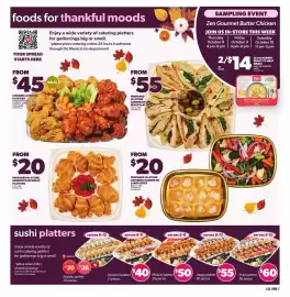Loblaws flyer week 41 Page 7: Prepared in-store sandwich or wrap platters €20,00, Utage platter €55,00