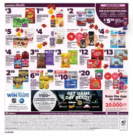 Loblaws flyer week 41 Page 8: Mott's Clamato juice €4,00, Pepsi mini selected varieties €5,00