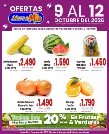 Catálogo MercaTodo Página 3: Choclo Mazorca Dulce €2.490,00, Sandia Común €1.590,00