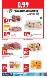 Volantino Panorama Pagina 14: Fracosta a fette di bovino adulto €1,39, Fusi e sovracosce di pollo €0,39
