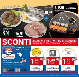 Volantino Emisfero Pagina 10: Trancio di pesce spada €16,90, Orata 600/800 Croaz €10,90