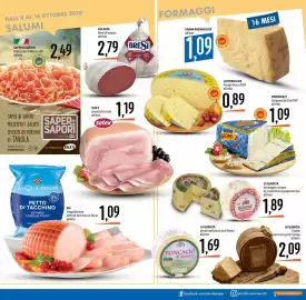 Volantino Emisfero Pagina 13: AIA Aequilibrium petto di tacchino €1,09, SELEX prosciutto cotto all'etto €1,19