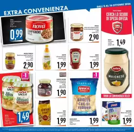 Volantino Emisfero Pagina 18: Saper di sapori olive nere greche in salamoia €1,90, Heinz Tomato Ketchup €1,99