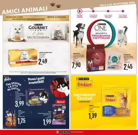 Volantino Emisfero Pagina 28: Felix Tasty Nuggets assortiti €1,25, Purina One croccantini gatto Bifensis Grain Free €2,45