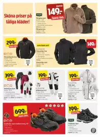 Jula reklamblad Sida 3: Fleecetröja herr €149,00, Arbetsbyxa dam €399,00