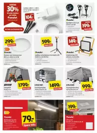Jula reklamblad Sida 6: Bänkbelysning LED 900 lm 8 W 56 cm €79,00, Garagetält 3x3x2,4 m €1.799,00