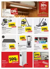 Jula reklamblad Sida 7: Påslös dammsugare 1000 W €1.299,00, LED-armatur 6300 lm 46 W 124 cm €699,00
