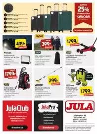 Jula reklamblad Sida 8: Mutterdragarkit 1/2” 600 Nm 18 V €1.799,00, Strålkastare LED 41000 lm 300 W IP65 €499,00