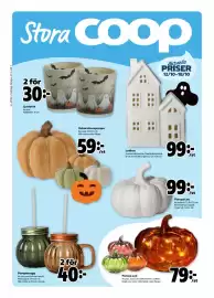 Stora Coop reklamblad vecka 42 Sida 13: Ljuslykta €30,00, Ledhus €99,00