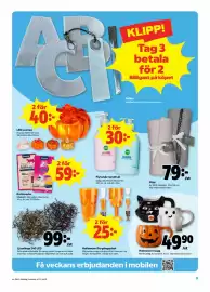 Stora Coop reklamblad vecka 42 Sida 9: Halloweenmugg €49,90, LED-pumpa €40,00