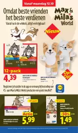Lidl folder week 42 Pagina 18: Max & Mila's World Katten liquid snacks €1,49, Max & Mila's World Kattenpaté €4,39