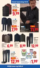 Lidl folder week 42 Pagina 38: Bolsius Geurkaarsen €1,99, Esmara Men Heren fleecetrui €8,99