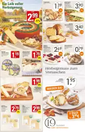 WEZ Prospekt woche 42 Seite 5: Walnussbrötchen €0,79, Laugenbrezel mit Käse überbacken €1,39