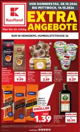 Kaufland Prospekt woche 41 Seite 1: FERRERO Rocher Schoko-Nuss-Spezialität €2,69, SNACK IT Kabanossi €1,39