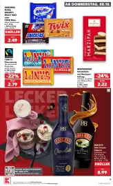 Kaufland Prospekt woche 41 Seite 5: TONY'S Chocolonly €2,79, SNICKERS, MARS, BOUNTY, MILKY WAY oder TWIX Minis €2,49