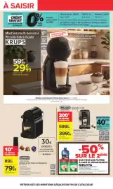 Catalogue Carrefour | Au coeur du goût page 28: DeLonghi Machine à café Inissia noir Nespresso €79,99
