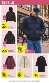 Catalogue Carrefour | Au coeur du goût page 50: Tex Doudoune courte femme €19,99, Tex Doudoune avec capuche homme €29,99