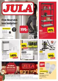 Jula kundeavis Side 1: Stanley Fatmax Grovstøvsuger 30 €999,00, Anslut Normalpære, LED 2-pk €19,90