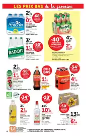 Catalogue Super U page 18: Teisseire Sirop €3,37, Saint Antonin Eau minérale naturelle €0,87