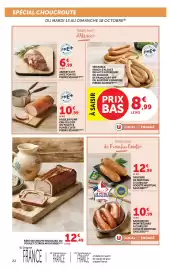 Catalogue Super U page 22: PÂTÉ EN CROUTE RICHELIEU OU POULET CITRON MOUTARDE €12,49, PIERRE SCHMIDT KASSLER FUMÉ €10,99