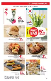 Catalogue Super U page 29: CHINOIS €4,49, PAINS CREME PATISSIERE €2,19