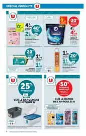 Catalogue Super U page 6: Eponges Grattantes U €1,40, U Tablettes vaisselle Excellium €4,84