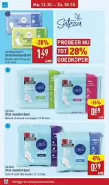 ALDI folder week 42 Pagina 28: Satessa Ultra maandverband €0,79, Satessa ultra maandverband €0,89