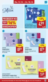 ALDI folder week 42 Pagina 29: Satessa discreet Incontinentiebroekjes €4,99, Sateassa Inlegkruisjes €0,89