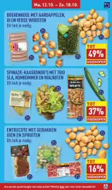 ALDI folder week 42 Pagina 9: My Vay Spinazie-kaasrondo's €1,99, Cucumber €0,37