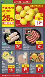 ALDI folder | weekend Pagina 3: Black Angus-chipolata's €3,99, Pangasiusfilets €2,99