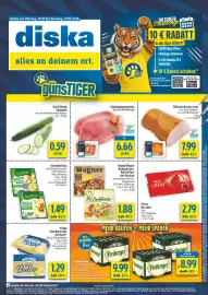 Diska Prospekt woche 42 Seite 1: Gut & Günstig Salatgurke €0,59, Grünländer Snack Käse €1,49