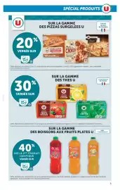 Catalogue Hyper U page 3: U Pizzas surgelées €5,00, Thés U €2,15