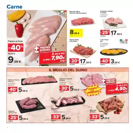 Volantino Carrefour Pagina 2: Carne 100% ITALIANO Macinata Mista di Suino e Bovino Adulto Cotolette e Nodini di Vitello