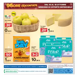 Volantino Carrefour Market Pagina 22: Muffin Mr Day €1,49, Mele Golden €0,99