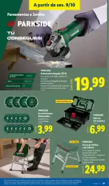 Folheto Lidl Página 13: Parkside Mala de Ferramentas €6,99, Parkside acessórios para rebarbadora €3,99