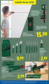 Folheto Lidl Página 15: Parkside conjunto de chaves roquete/parafusos €2,49, Parkside conjunto de chaves/ alicates €9,99