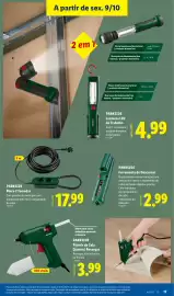 Folheto Lidl Página 17: Parkside ferramenta de descarnar €2,99, Parkside bloco 2 tomadas €17,99