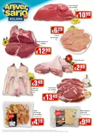 Folheto Bolama Página 2: Asas de frango marinadas €4,19, Bife da perna vitelão €12,99