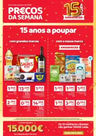 Folheto Amanhecer semana 41 Página 1: 8 a 14 de outubro de 2026 PREÇOS DA SEMANA 0 15 AMANHECER ANOS 15 anos a poupar com