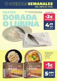 Catálogo La Sirena Página 4: La Sirena lasaña de carne €5,49, Filetes dorada o lubina €4,99