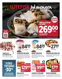 Meny kundeavis uke 41 Side 2: Årets lutefisk av skrei €269,00, Fiskewok med fersk fisk €27,90