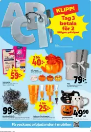 Stora Coop reklamblad vecka 42 Sida 7: Ljusslinga 240 LED €99,00, Form Living Halloweenmugg €49,90