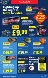 Lidl leaflet week 42 Page 13: Standard Fireworks Supercharged €49,99, Velocity Standard Fireworks €39,99