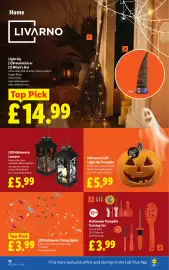 Lidl leaflet week 42 Page 14: Led Halloween Lantern €5,99, Led Halloween String Lights €3,99