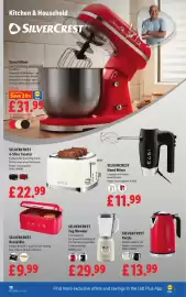 Lidl leaflet week 42 Page 20: Silvercrest Kettle €13,99, Silvercrest jug blender €29,99