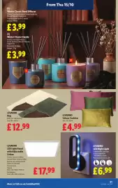 Lidl leaflet week 42 Page 23: Livarno Velour Cushion €4,99, Livarno led light panel with adjustable colour €17,99