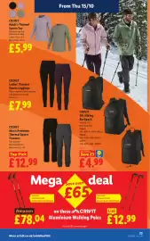 Lidl leaflet week 42 Page 25: Crivit ladies' thermal sports leggings €7,99, Crivit adult's thermal sports top €5,99