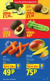 Lidl leaflet week 42 Page 3: Celery €0,49, Ripe & Ready XL Avocado €1,19