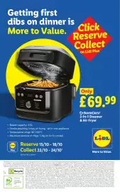 Lidl leaflet week 42 Page 31: Silvercrest 2-in-1 Steamer & Air Fryer €69,99
